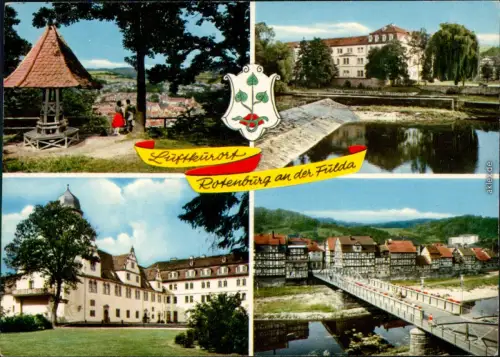 Rotenburg a. d. Fulda Aussichtspunkt, Historische Häuserzeile, Fulda, Landgrafenschloss 1975