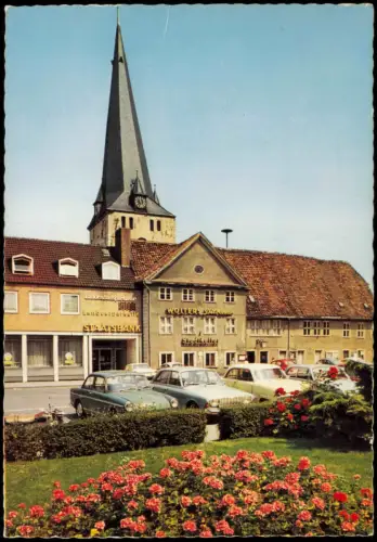 Schöppenstedt Markt Marktplatz Staatsbank Gaststätte Autos u.a. Ford Opel 1975