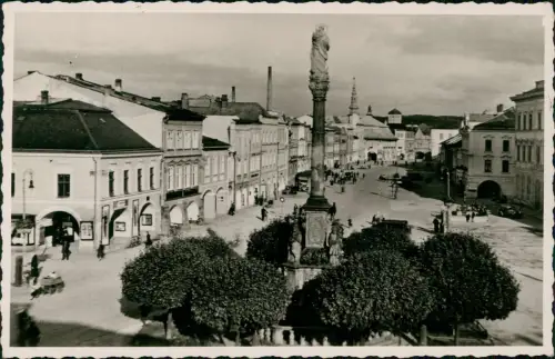 Postcard Zwittau Svitavy Stadtplatz 1962