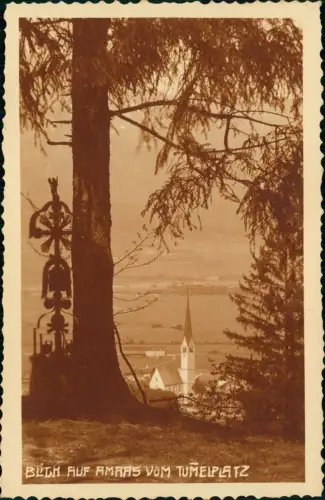 Ansichtskarte Amras-Innsbruck Blick auf die Stadt vom Tumelplatz 1930
