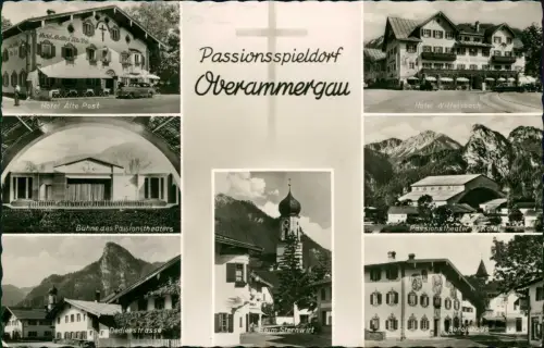 Ansichtskarte Oberammergau Passionstheater Mehrbildkarte 1968