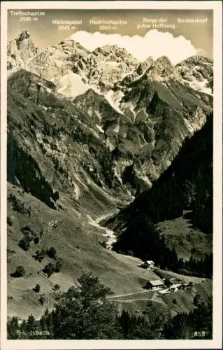 Einödsbach-Oberstdorf (Allgäu) Stadt mit Gipfelbeschreibung 1932