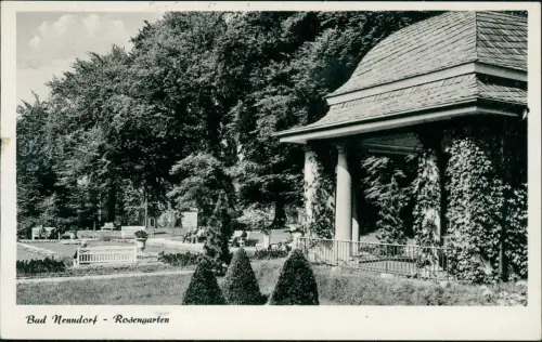 Ansichtskarte Bad Nenndorf Rosengarten Pavillion 1953