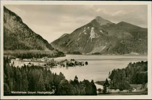 Ansichtskarte Kochel am See Walchensee bayer. Hochgebirge 1930