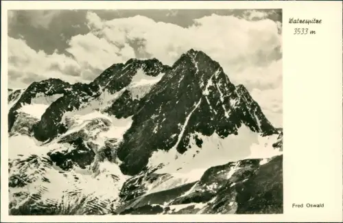 Ansichtskarte Kaunertal Watzespitze3533 m Alpen Stimmungsbild 1934