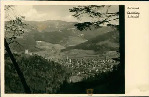 Waldkirch (Schwarzwald Breisgau) Stadt mit Kastelburg u. Kandel 1934