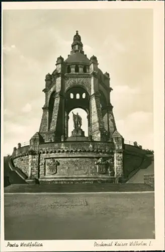 Porta Westfalica Kaiser-Wilhelm-Denkmal - Porta Westfalica Fotokarte 1930