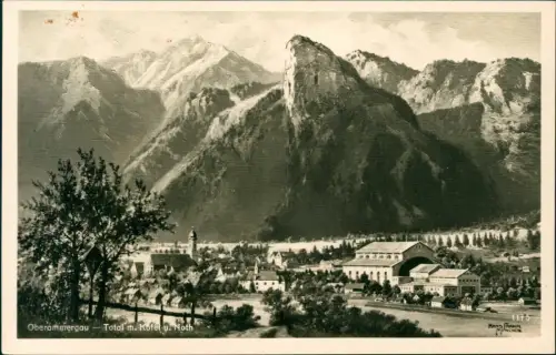 Ansichtskarte Oberammergau Total m. Kofer u. Noth - Künstlerkarte 1931