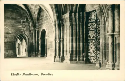 Ansichtskarte Maulbronn Kloster Paradies - Fotokarte 1930