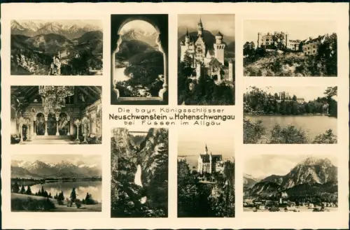 Ansichtskarte Schwangau Schloss Neuschwanstein - Mehrbild 1934