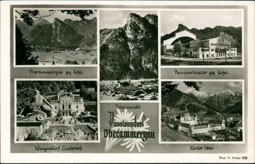 Ansichtskarte Oberammergau Mehrbild mit Umgebung 1940