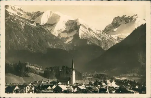 Ansichtskarte Oberstdorf (Allgäu) Panorama Fotokarte 1930