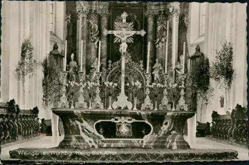 Ansichtskarte Weingarten (Württemberg) Heilig Blut Altar 1962