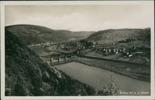 Ansichtskarte Bullay Alf Mosel Brücke 1940