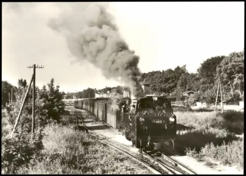 Ansichtskarte Putbus Schmalspurbahn Ausfahrt Rügen Dampflokomotive 1983