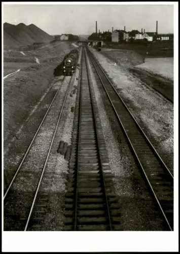 Ansichtskarte  Dampflokomotive Am Stadtrand von Essen 1930 1999