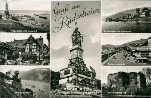 Ansichtskarte Rüdesheim (Rhein) Stadtteilansichten - Fotoansichten 1964