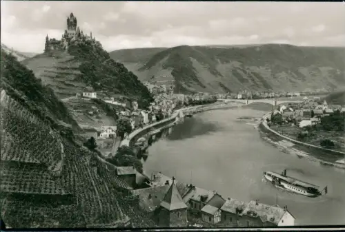 Ansichtskarte Cochem Kochem Burg Mosel und Dampfer 1930