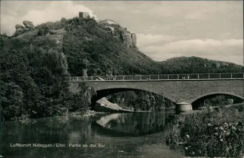 Ansichtskarte Nideggen (Eifel) Eifel. Partie an der Rur 1959