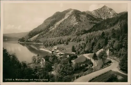 Ansichtskarte Urfeld-Kochel am See Walchensee mit Herzogstand - Fotokarte 1935