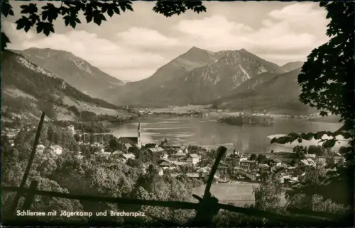 Ansichtskarte Schliersee mit Jägerkamp und Brecherspitz - Fotokarte 1967