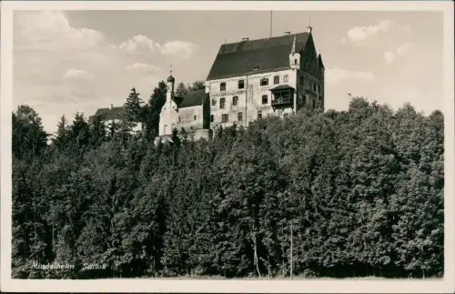 Ansichtskarte Mindelheim Schloß Mindelburg - Fotokarte 1958