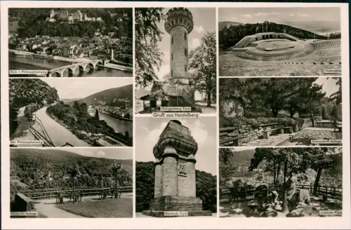 Ansichtskarte Heidelberg Feierstätte Heiligenberg Mehrbild 1961