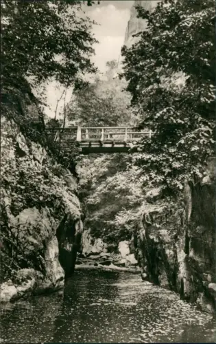 Ansichtskarte Thale (Harz) Harz Teufelsbrücke am Bodekessel Bodetal 1963