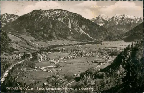 Ansichtskarte Ruhpolding mit Rauschberg, Sonntagshorn u. Reifelberg, 1959