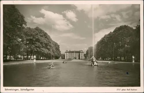 Ansichtskarte Schwetzingen Schloss Schloßgarten - Fotokarte 1952