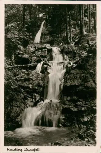 Ansichtskarte Urfeld-Kochel am See Kesselberg Wasserfall 1961