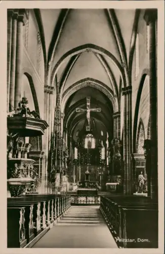Ansichtskarte Fritzlar Dom St. Petri Altar Jesuskreuz 1967