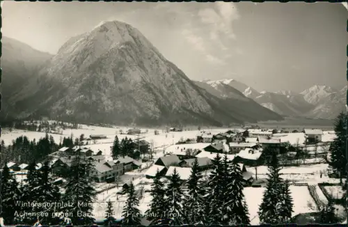 Maurach Achensee-Eben Blick auf die Stadt im Winter - Fotokarte 1956