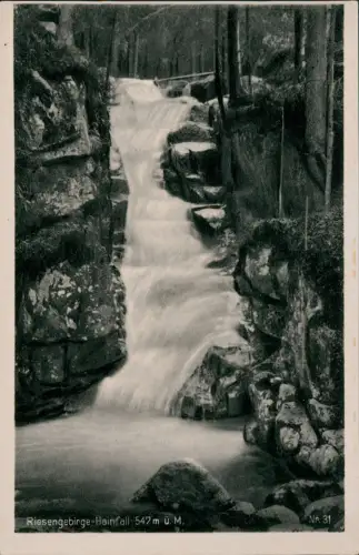 Hain im Riesengebirge-Giersdorf  Podgórzyn  Hainfall 547 m ü. M. 1938