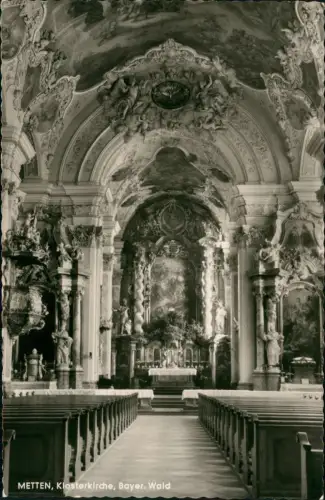 Ansichtskarte Metten Klosterkirche - Altar 1964