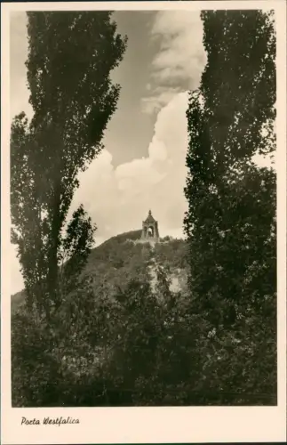 Porta Westfalica Fernblick auf Kaiser-Wilhelm-Denkmal - Fotokarte 1940