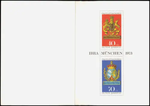 Briefmarke/Stamp  Heft IBRA München Briefmarke 1973