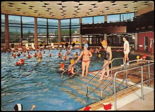 Ansichtskarte Bad Sooden-Allendorf Schwimmbad - Innenansicht 1980