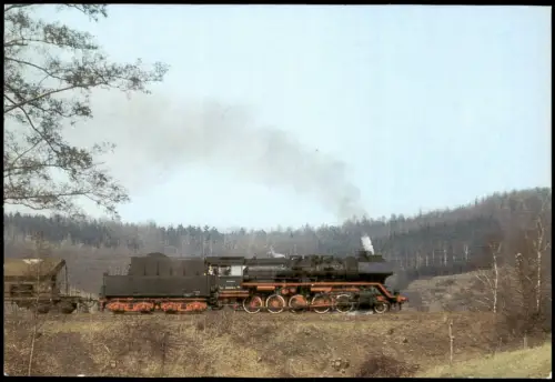 Lichtenstein (Sachsen) Dampflokomotive 50 3519 mit Nahgüterzug 1990