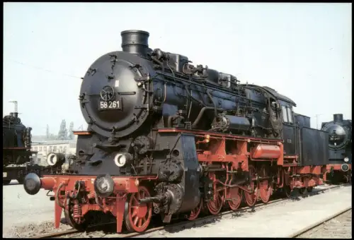 Ansichtskarte  Güterzugtenderlokomotive 58261 1989
