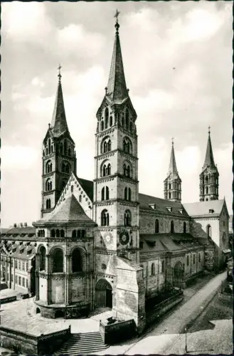 Ansichtskarte Bamberg Blick auf den Dom - Fotokarte 1963
