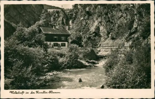 Ansichtskarte .Tirol Österreich - Tirol Kundler Klamm Wirtschaft 1938