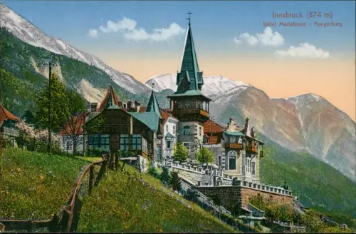 Hungerburg-Innsbruck Hoch-Innsbruck Hôtel Mariabrunn Hungerburg 1914