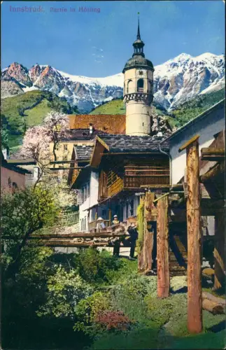 Ansichtskarte Hötting-Innsbruck Ortspartie 1914