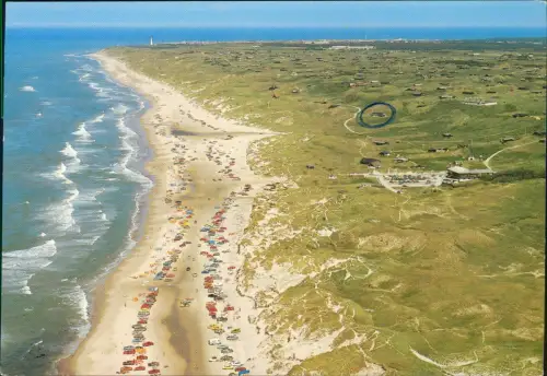 Postcard Tornby Strand Partie vom Flugzeug aus 1985