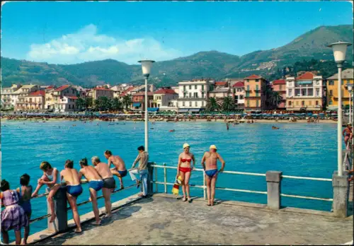 Cartolina Alassio Ortsansicht Scorcio dal molo Riviera dei Fiori 1967