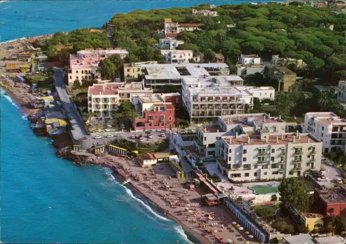 Cartolina Ischia Veduta aerea Riviera Grandi Alberghi Aerial view 1975