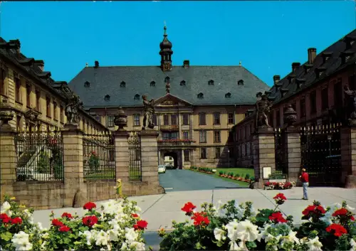 Ansichtskarte Fulda Fuldaer Stadtschloss, VW Käfer im Hof 1980