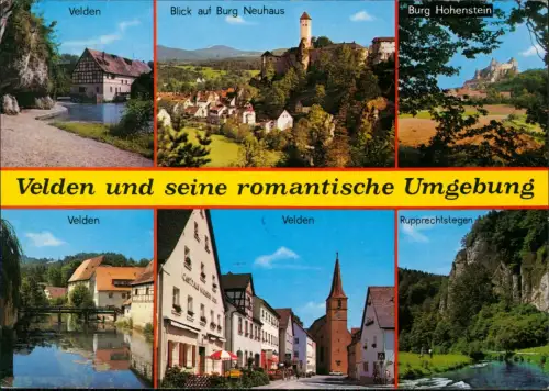Ansichtskarte .Bayern Mehrbild-AK Velden und seine romantische Umgebung 1985