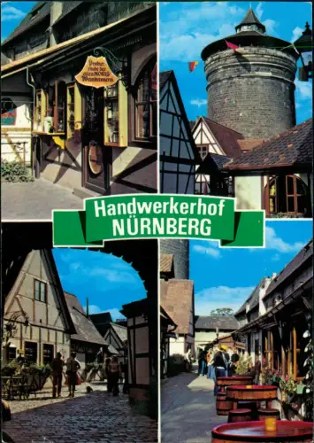 Ansichtskarte Nürnberg Mehrbild-AK Stadtteilansichten und Handwerkerhof 1983